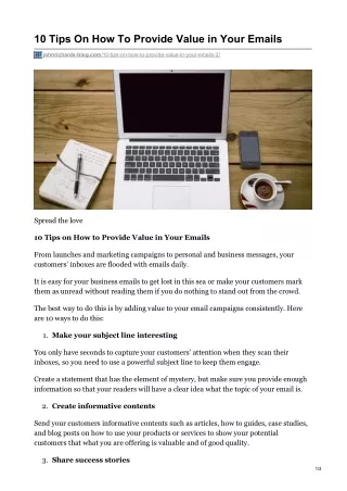 10 Tips On How To Provide Value in Your Emails