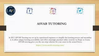 ASVAB Tutoring