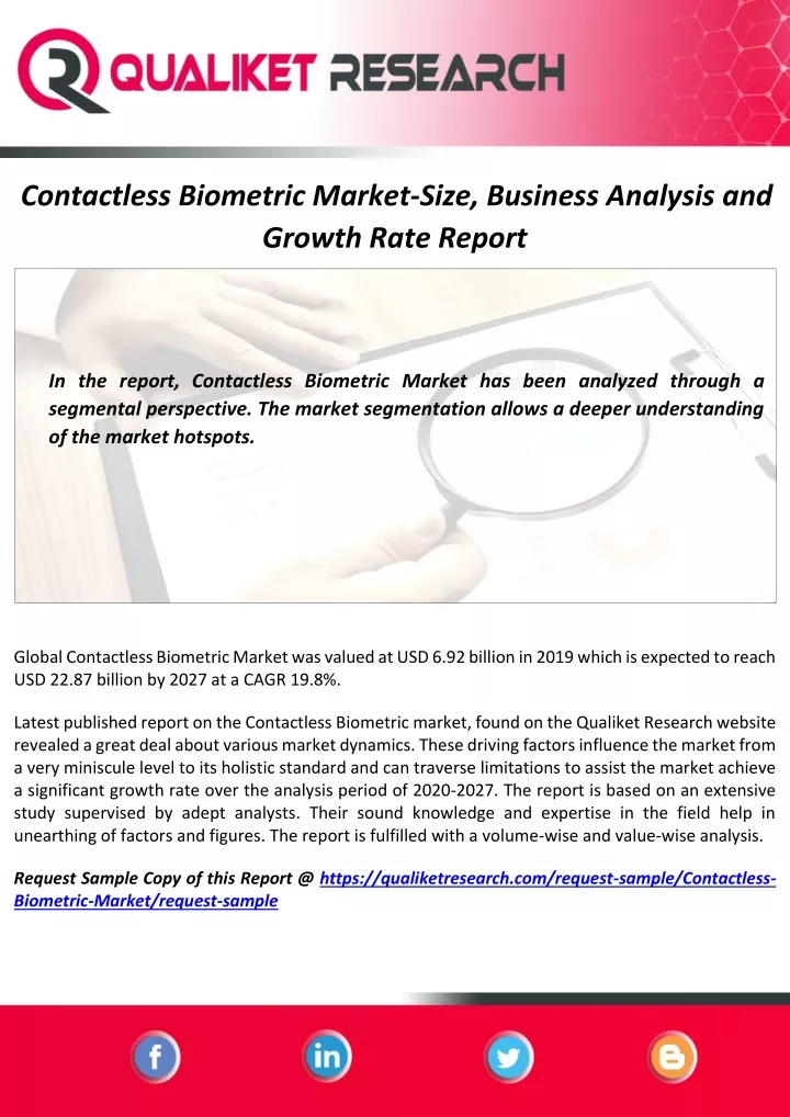 contactless biometric market size business