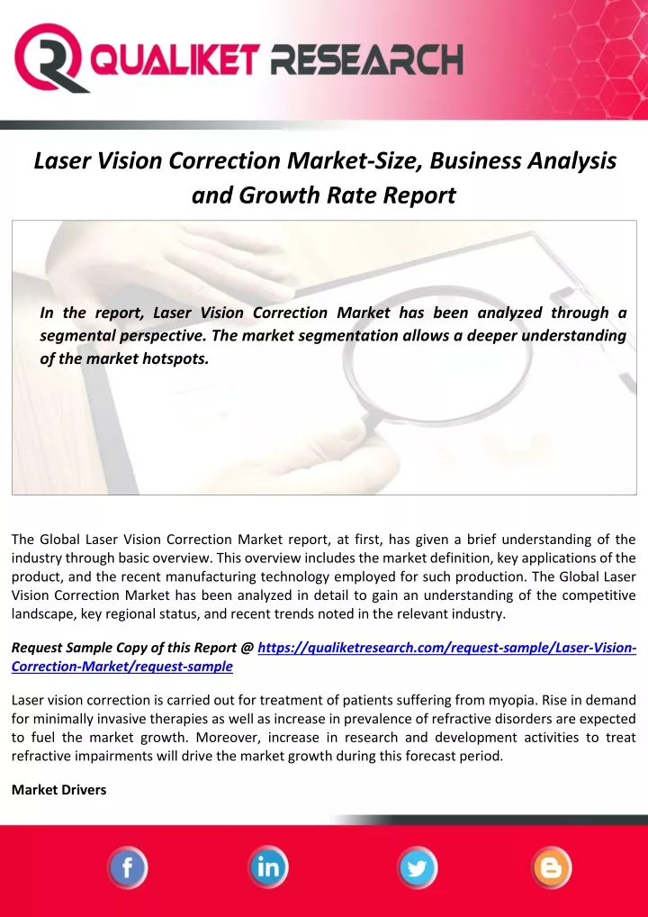 laser vision correction market size business