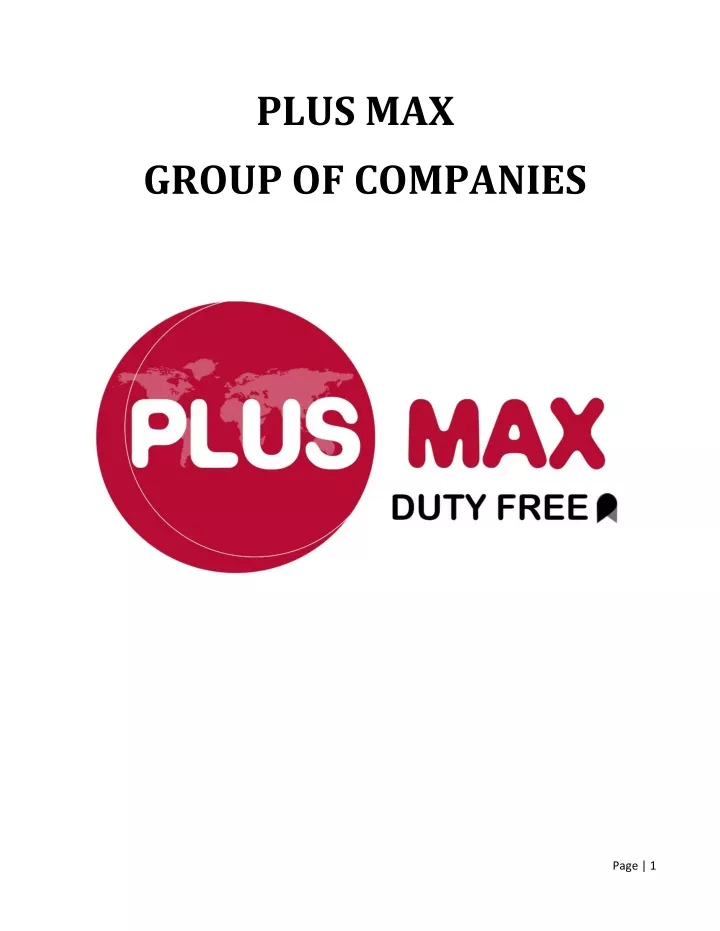 plus max group of companies