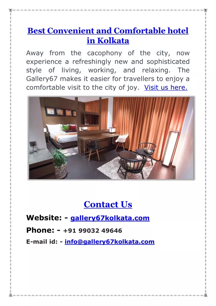 best convenient and comfortable hotel in kolkata