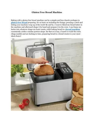 Gluten Free Bread Machine - WhatsCookingDad