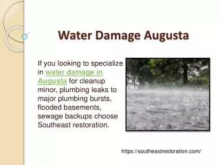 Water Damage Augusta