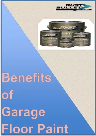 Benefits of Garage Floor Paint