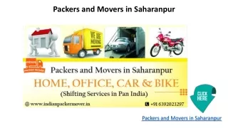 Indian Packers and Movers in Saharanpur