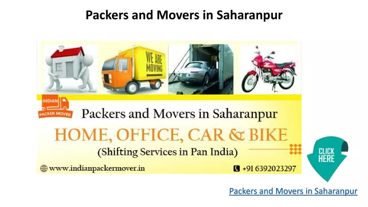 packers and movers in saharanpur