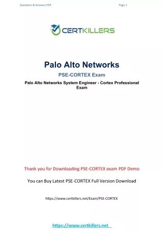 latest Palo Alto Networks PSE-Cortex Exam Test Dumps