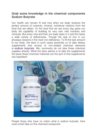 grab some knowledge in the chemical components