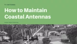 How to Maintain Coastal Antennas