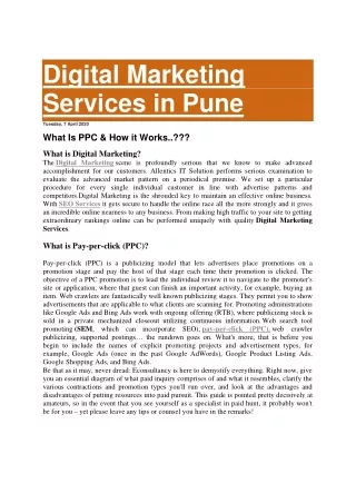 PPC Marketing Services Company in Pune PDF