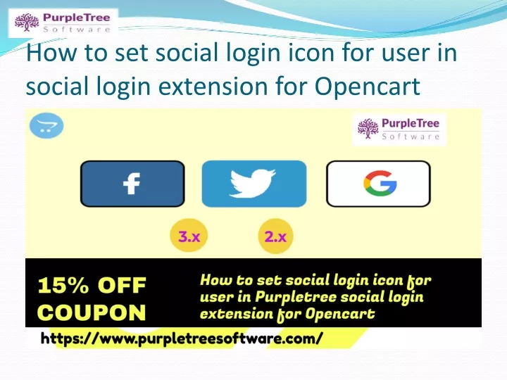 how to set social login icon for user in social login extension for opencart