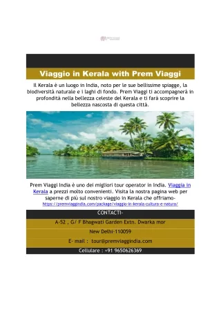 Viaggio in Kerala with Prem Viaggi