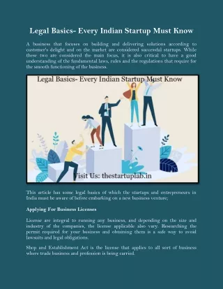 legal basics every indian startup must know