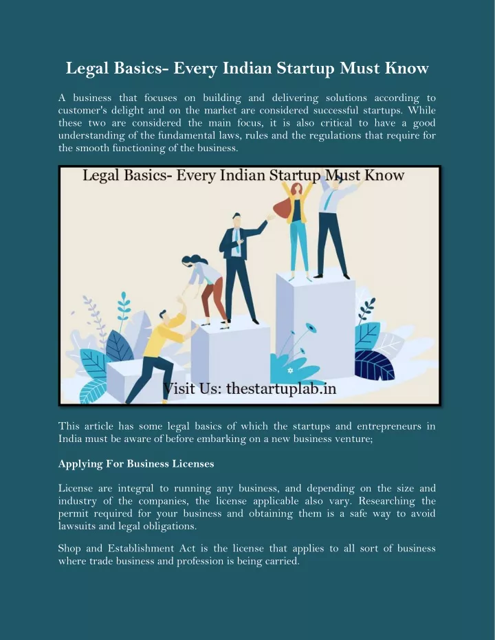 legal basics every indian startup must know