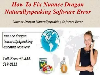 How To Fix nuance dragon NaturallySpeaking software Error