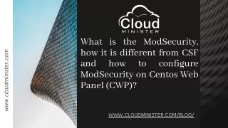 what is the modsecurity how it is different from