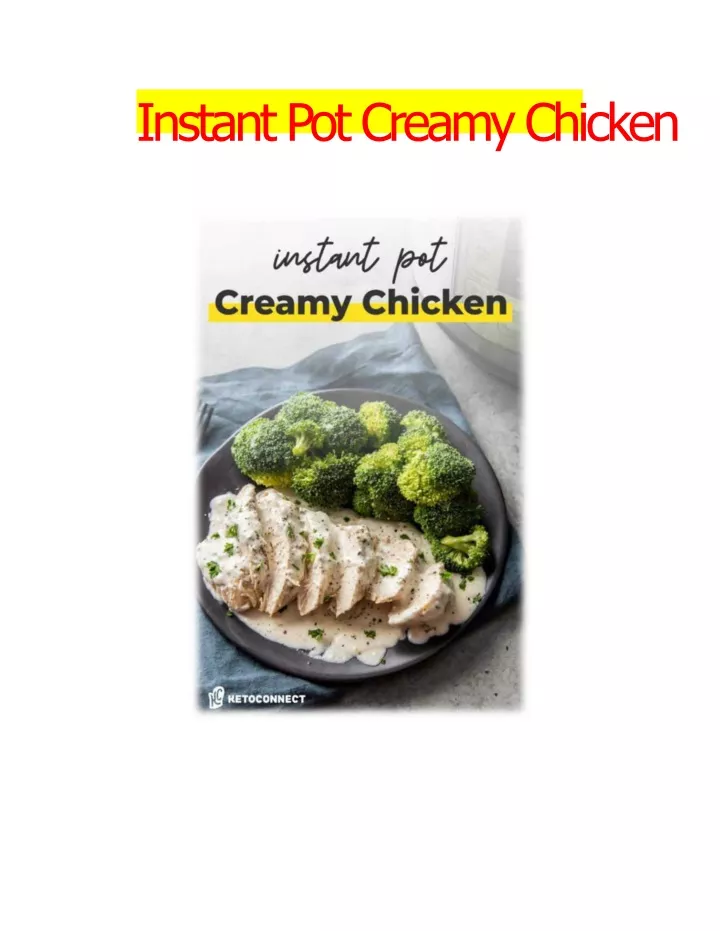 instant pot creamy chicken