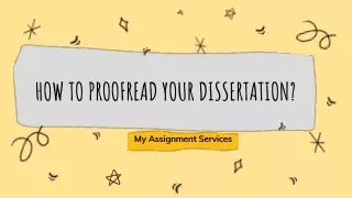 How to Proofread Your Dissertation