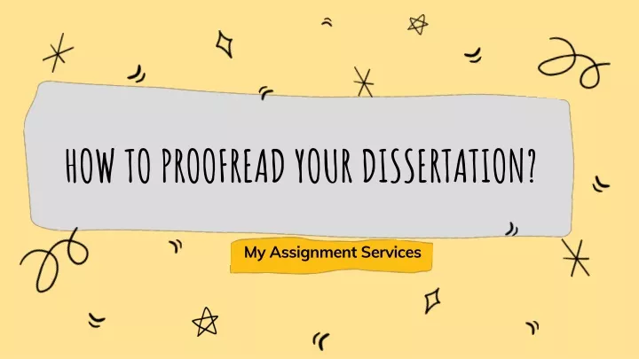 how to proofread your dissertation