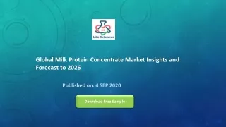 Global Milk Protein Concentrate Market Insights and Forecast to 2026