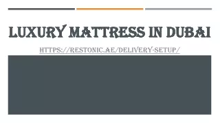 luxury mattress in dubai
