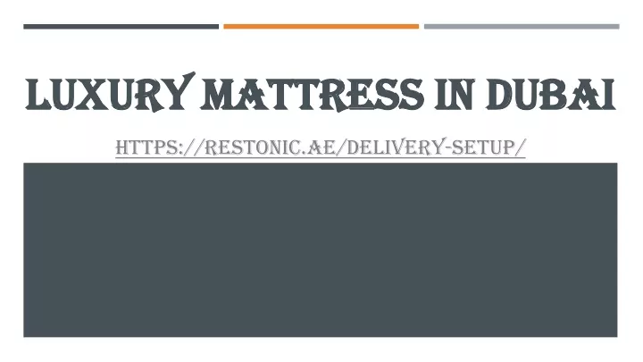 luxury mattress in dubai