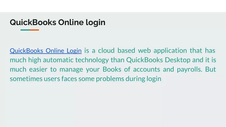 quickbooks online login