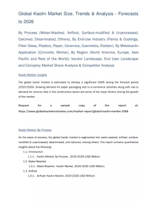 global kaolin market size trends analysis