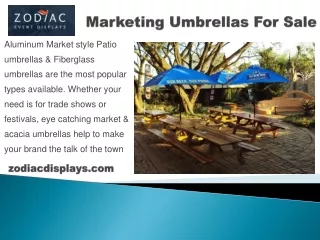 Buy Marketing Umbrellas Online | Zodiac Event Displays