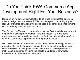 PWA App Development PPT