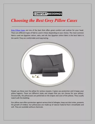 choosing the best grey pillow cases
