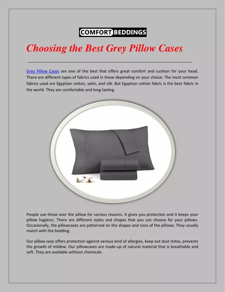 choosing the best grey pillow cases