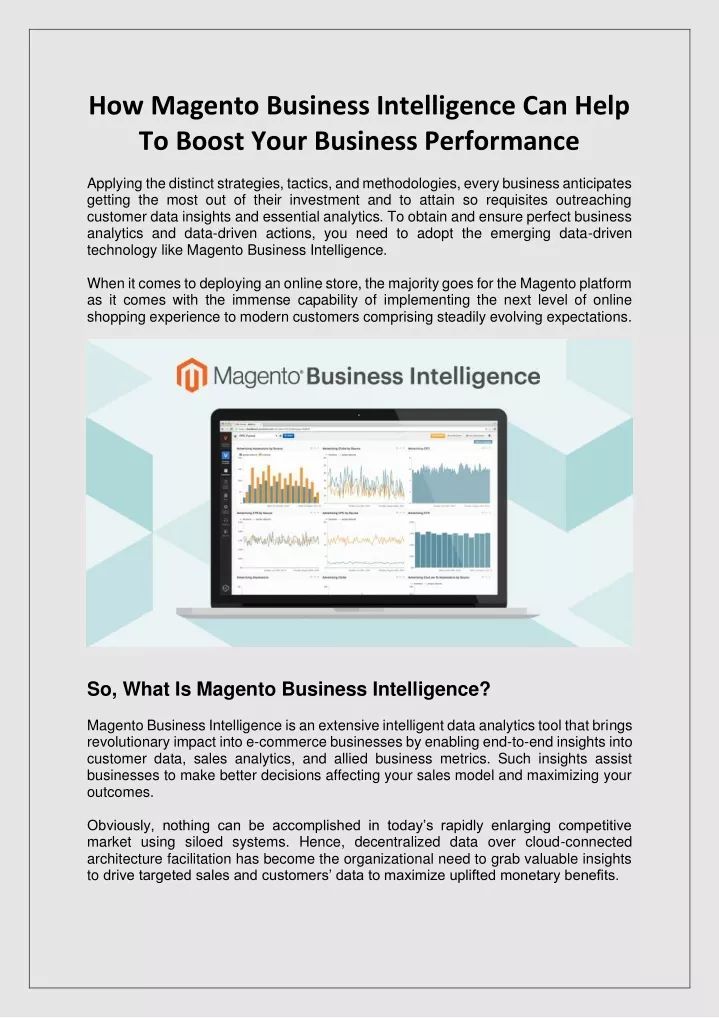 how magento business intelligence can help
