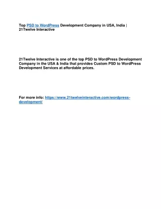 top psd to wordpress development company