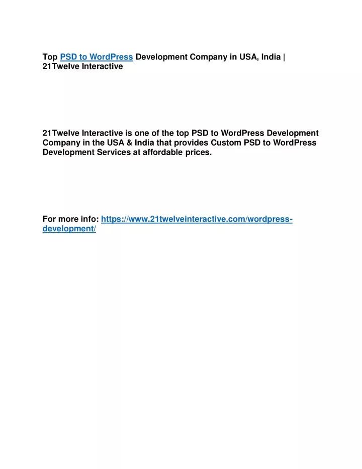 top psd to wordpress development company