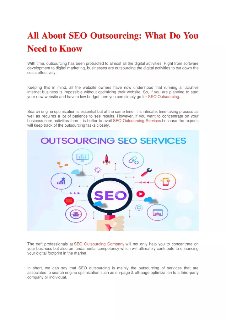 all about seo outsourcing what do you need to know