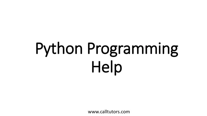 python programming help