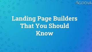 landing page builders that you should know