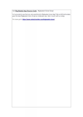 get big basket app source code bigbasket clone