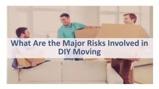 Major Risks Involved in DIY Moving