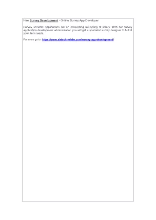 hire survey development online survey