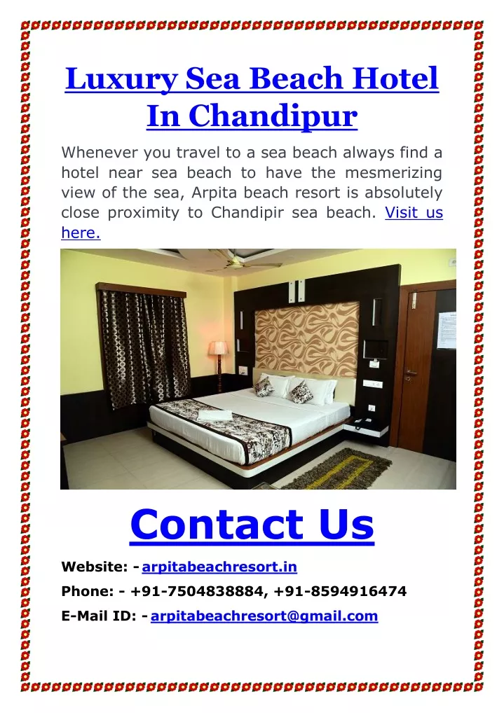 luxury sea beach hotel in chandipur