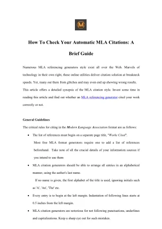 how to check your automatic mla citations a