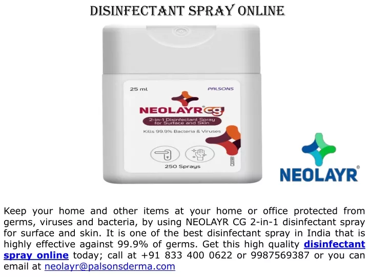 disinfectant spray online
