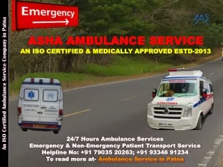 asha ambulance service an iso certified medically approved estd 2013