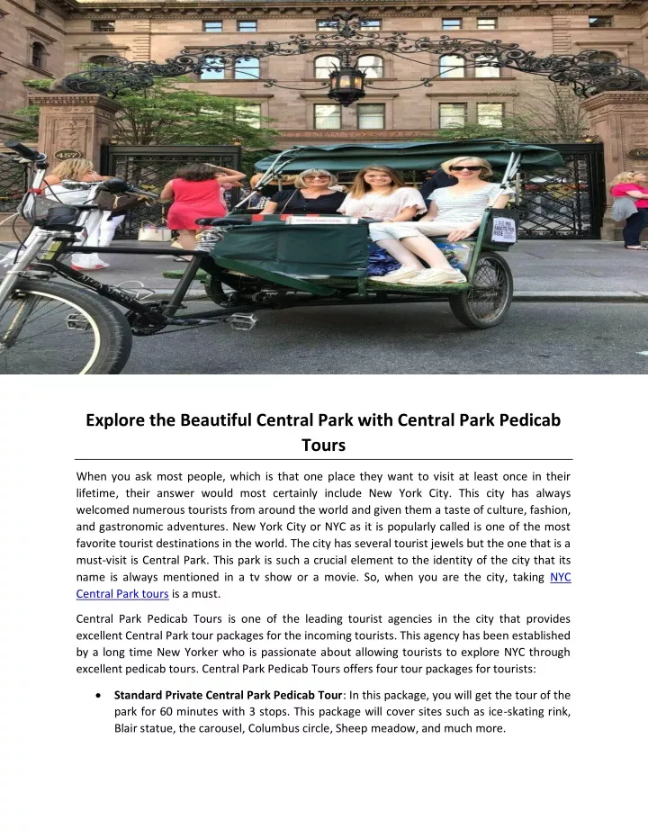 explore the beautiful central park with central