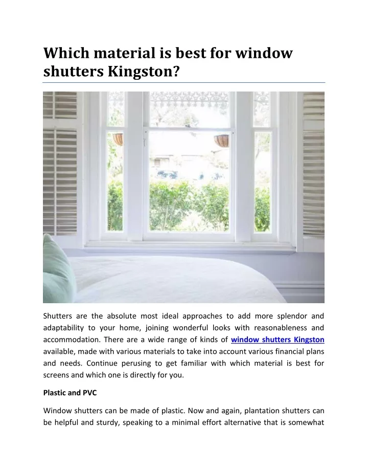 which material is best for window shutters