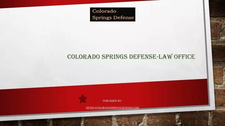 colorado springs defense law office published by https coloradospringsdefense com