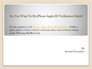 do you want to fix iphone apple id verification failed